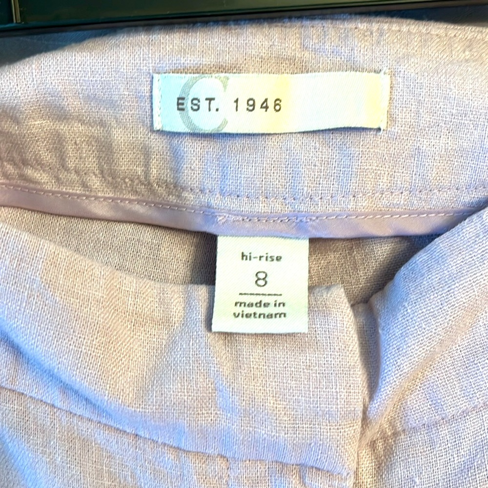 Lilac Linen Blend Pants - Picture 2 of 3